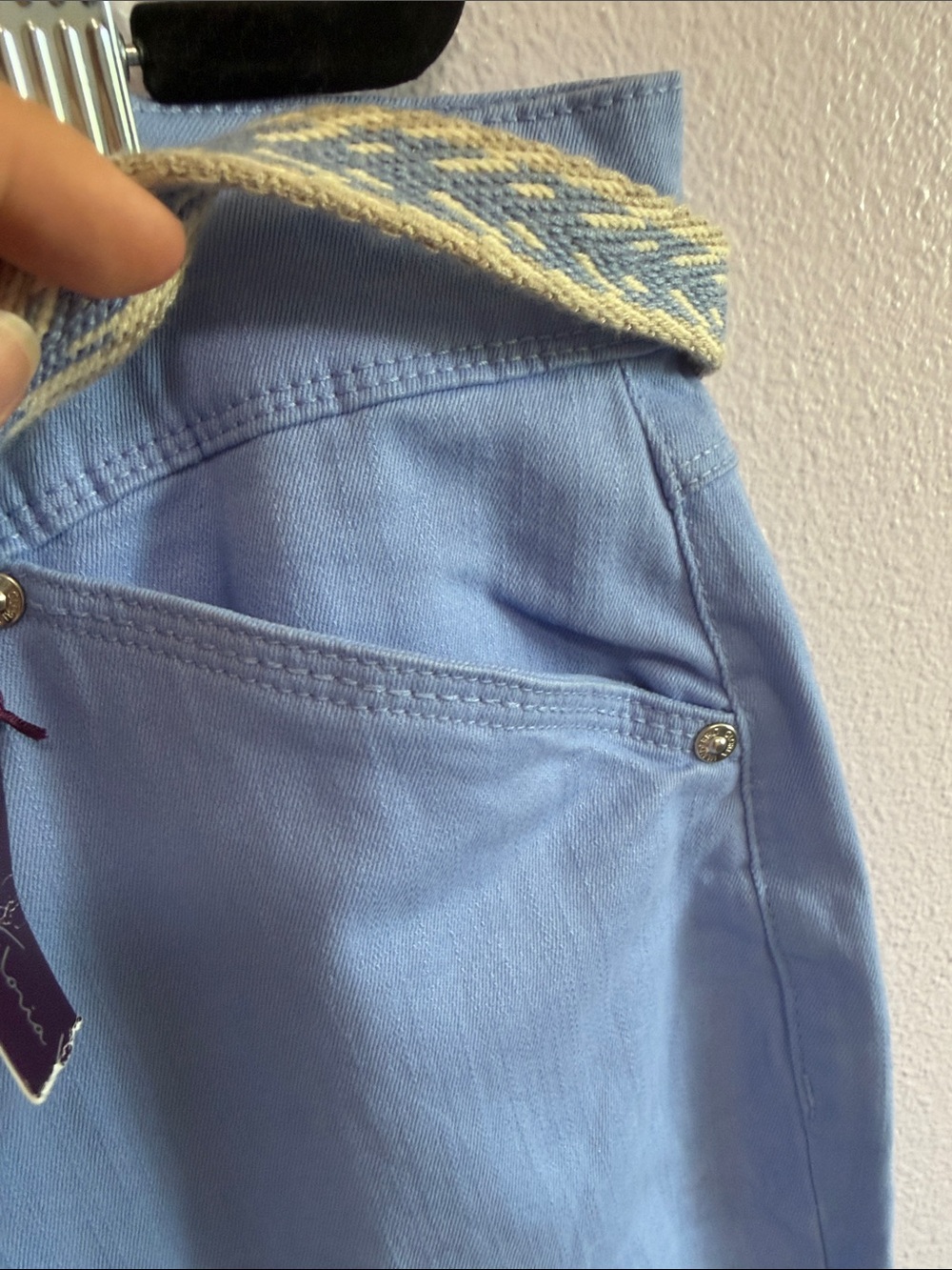 Gloria Vanderbilt Light Blue Capri Bermuda Shorts - Picture 5 of 10